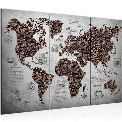 Wandbilder Wohnzimmer XXL Küche Kaffee Moderne Bilder Weltkarte